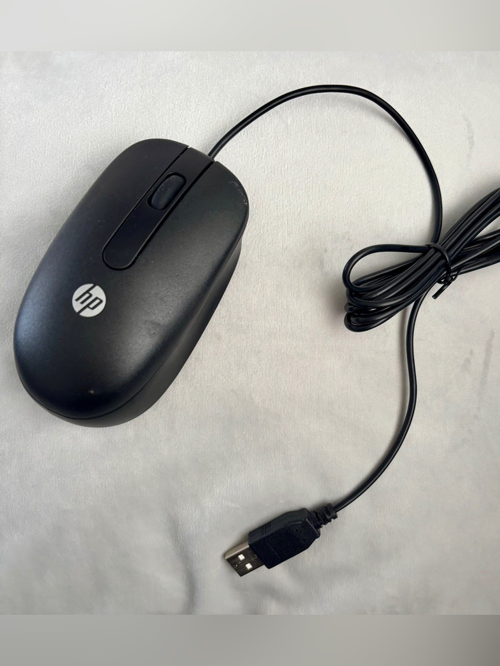 HP Black Wired USB Optical Mouse with Scroll Wheel